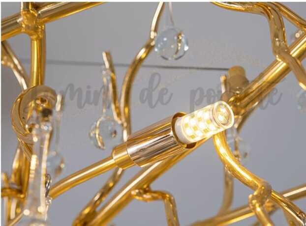 Candelabru Divino Gold Dining 1500x450 E14 LM, 14 surse de iluminare